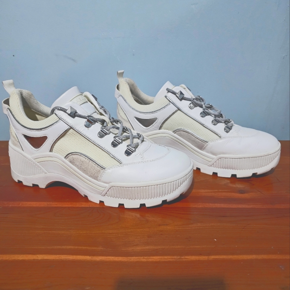 Michael Kors Brooke Leather and Scuba Trek Sneaker sz 10